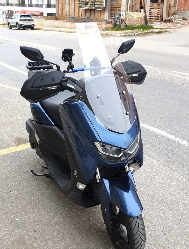 MOTOCAM Yamaha Nmax Ön Cam 2021-2024 Model 72cm Şeffaf Renkli 4mm UZUN