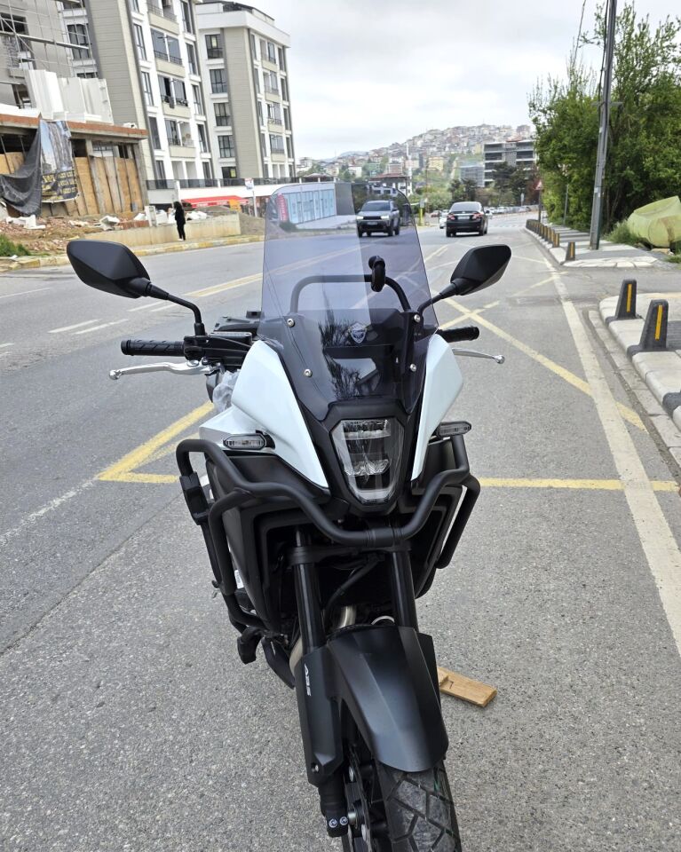 MOTOCAM Honda NX 500 Ön Cam 2025-2026 Model 34cm Füme Renkli 4mm Orijinal Boylu