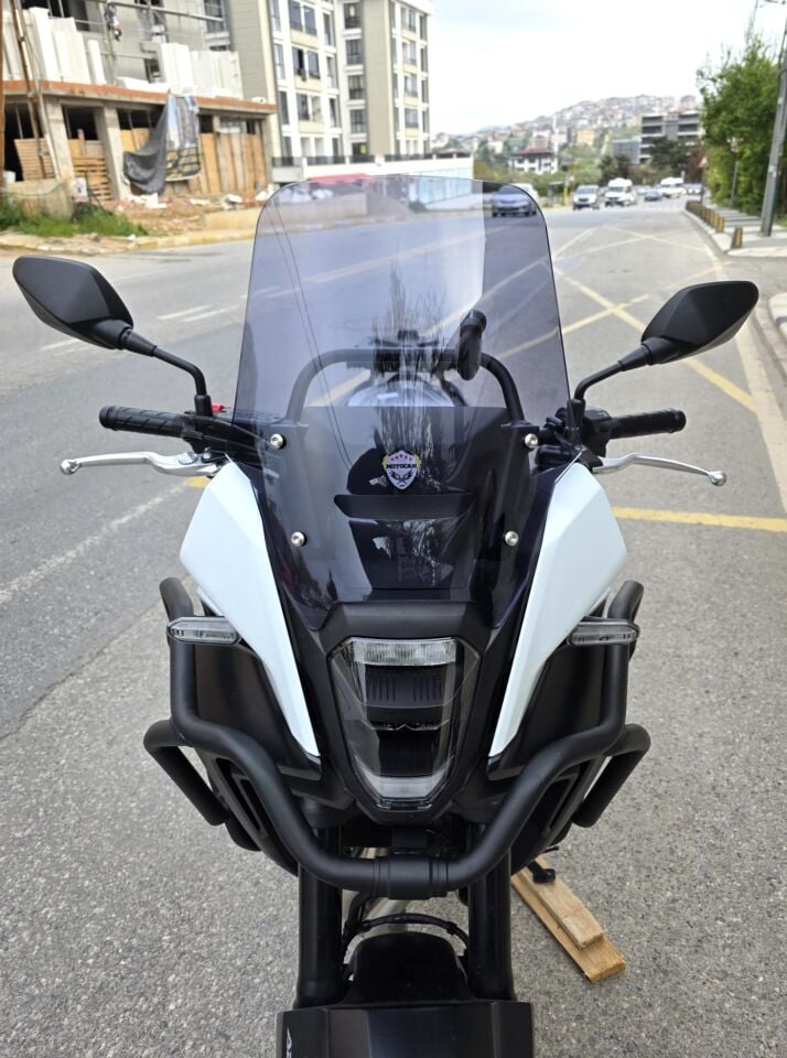 MOTOCAM Honda NX 500 Ön Cam 2025-2026 Model 34cm Füme Renkli 4mm Orijinal Boylu