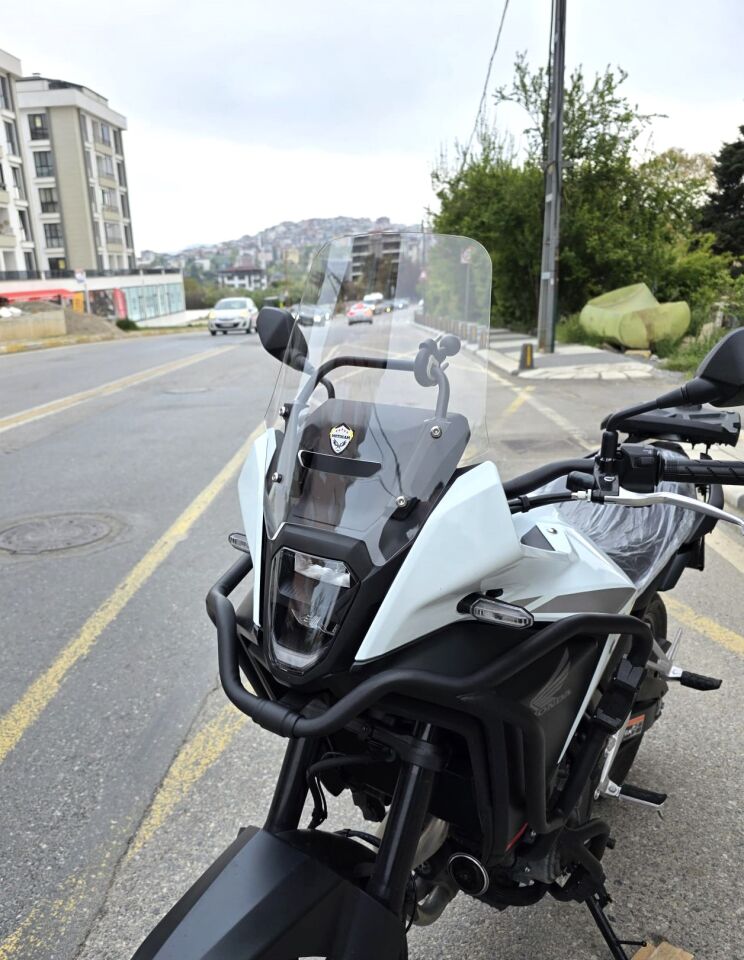 MOTOCAM Honda NX 500 Ön Cam 2025-2026 Model 34cm Şeffaf Renkli 4mm Orijinal Boylu