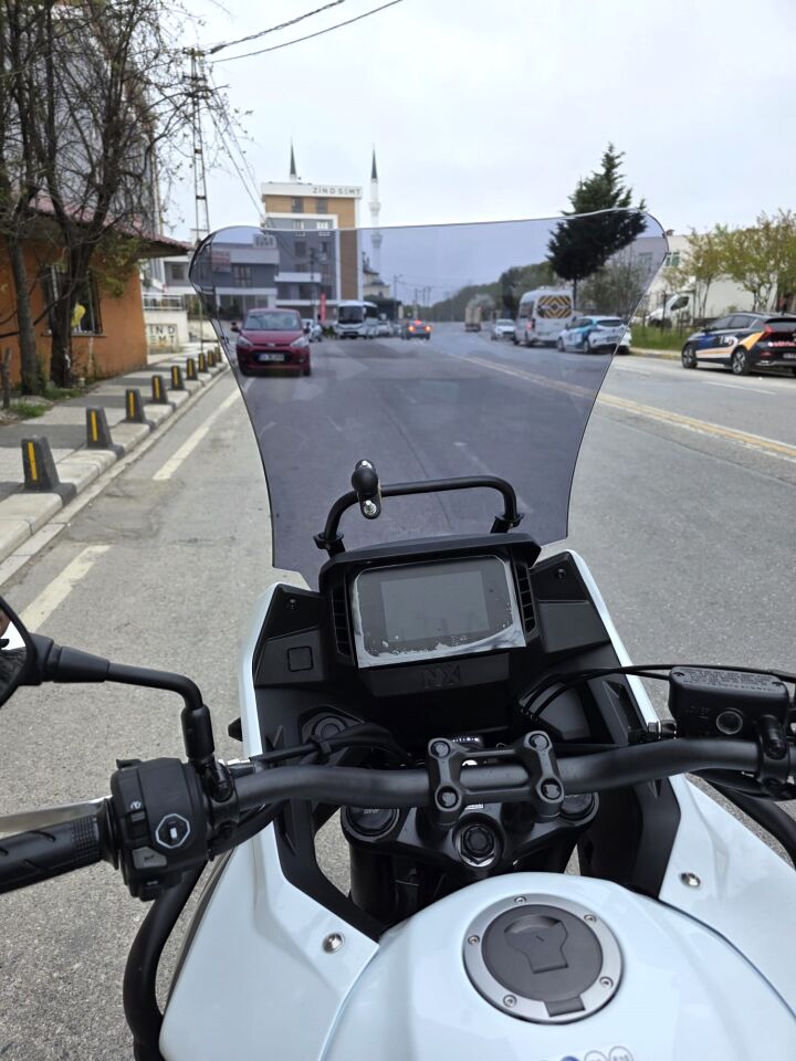 MOTOCAM Honda NX 500 Ön Cam 2025-2026 Model 48cm Füme Renkli 4mm UZUN