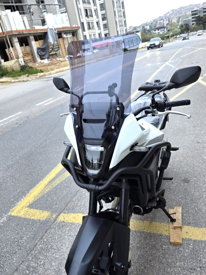 MOTOCAM Honda NX 500 Ön Cam 2025-2026 Model 48cm Füme Renkli 4mm UZUN