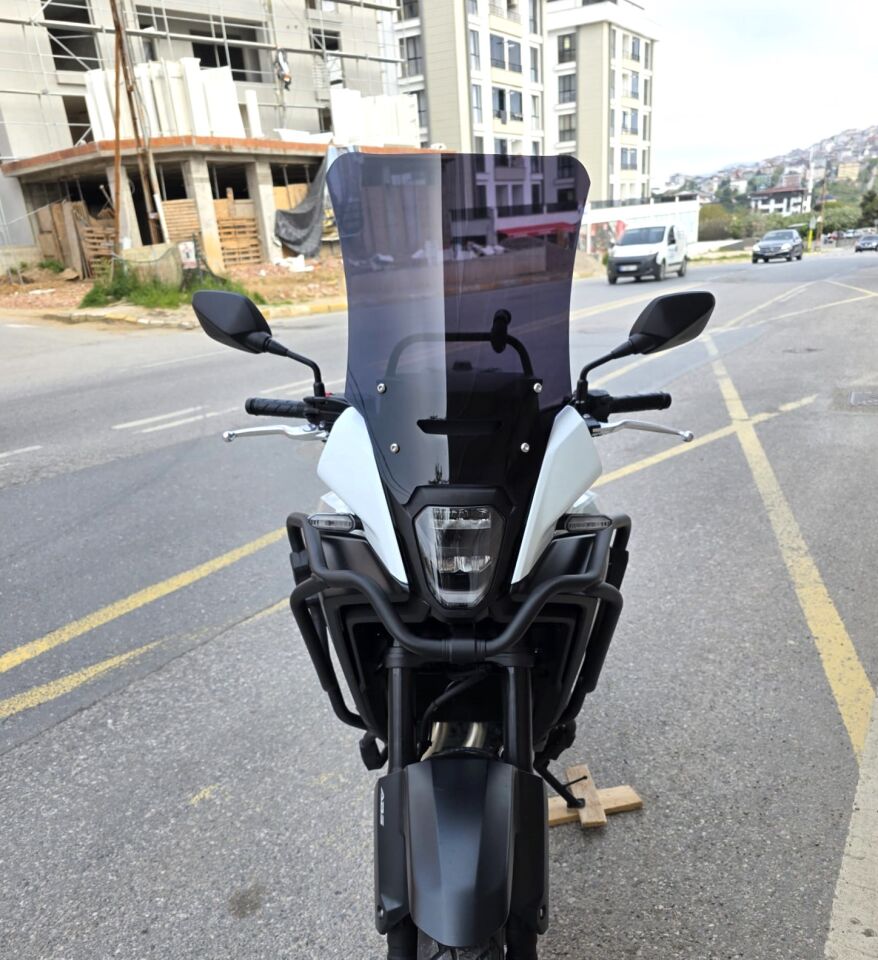 MOTOCAM Honda NX 500 Ön Cam 2025-2026 Model 48cm Siyah Renkli 4mm UZUN