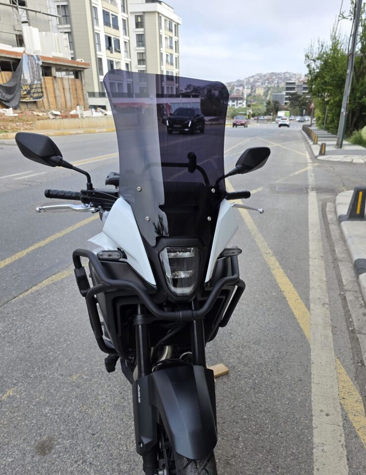 MOTOCAM Honda NX 500 Ön Cam 2025-2026 Model 48cm Siyah Renkli 4mm UZUN