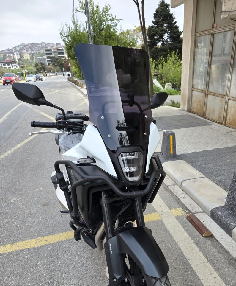 MOTOCAM Honda NX 500 Ön Cam 2025-2026 Model 48cm Siyah Renkli 4mm UZUN