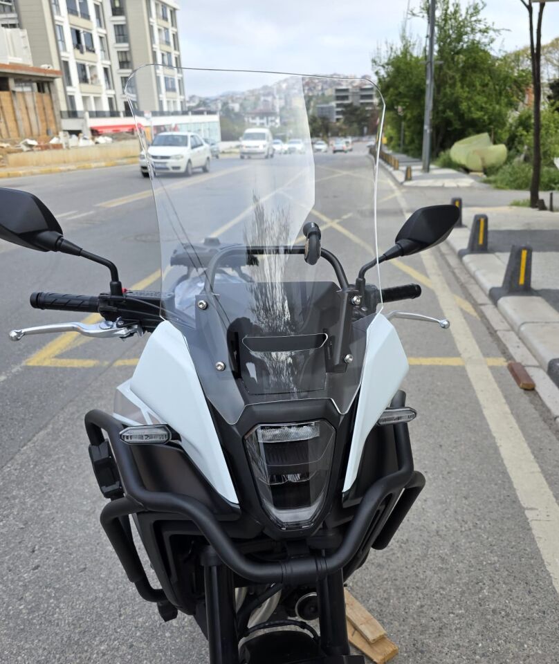 MOTOCAM Honda NX 500 Ön Cam 2025-2026 Model 48cm Şeffaf Renkli 4mm UZUN