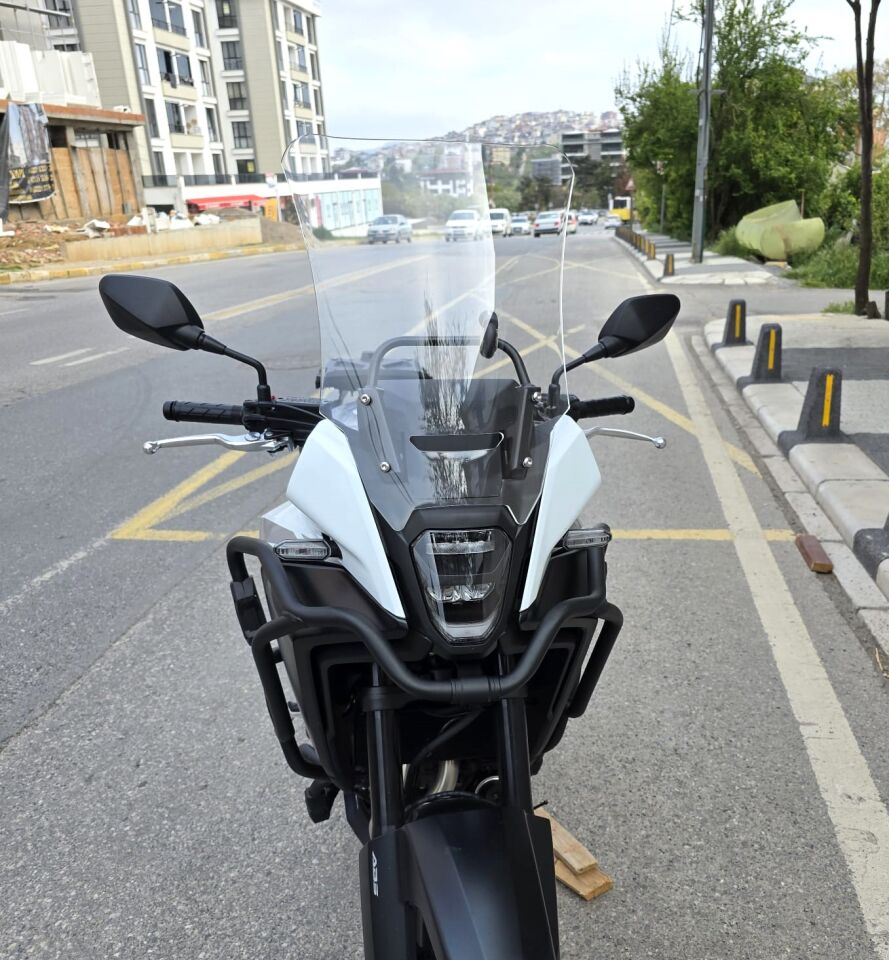 MOTOCAM Honda NX 500 Ön Cam 2025-2026 Model 48cm Şeffaf Renkli 4mm UZUN