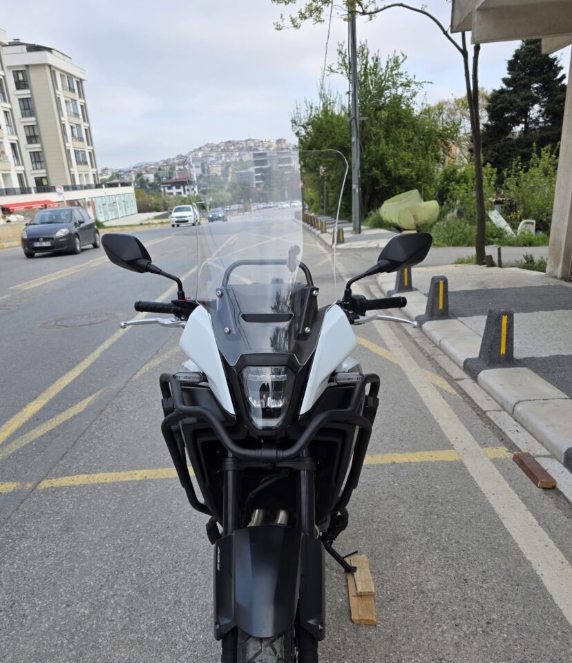 MOTOCAM Honda NX 500 Ön Cam 2025-2026 Model 48cm Şeffaf Renkli 4mm UZUN