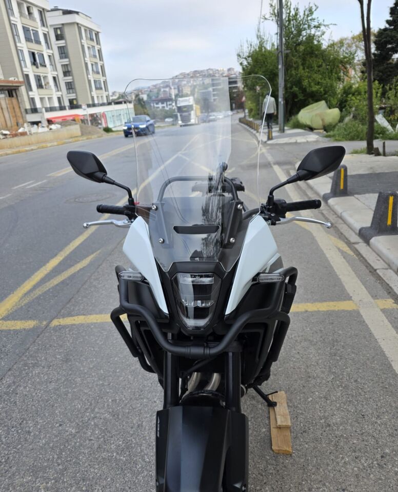 MOTOCAM Honda NX 500 Ön Cam 2025-2026 Model 48cm Şeffaf Renkli 4mm UZUN