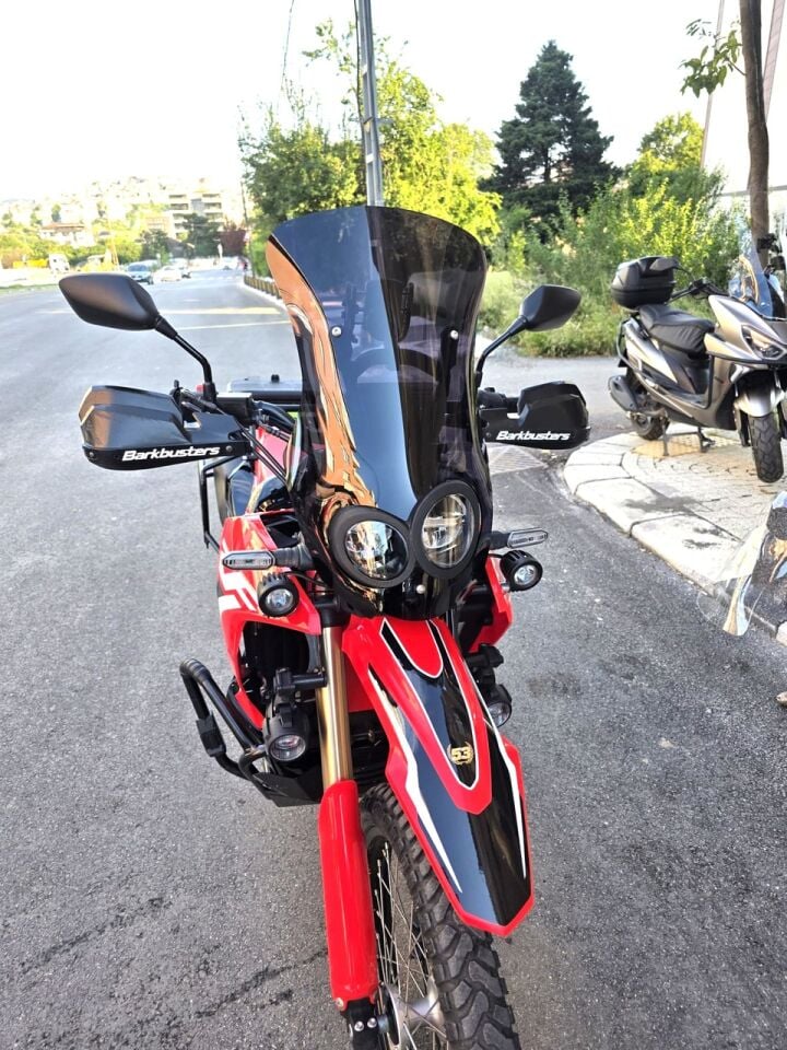 MOTOCAM Honda CRF 250 Rally Ön Cam 2017-2026-2026 Model 56cm Siyah Renkli 4mm