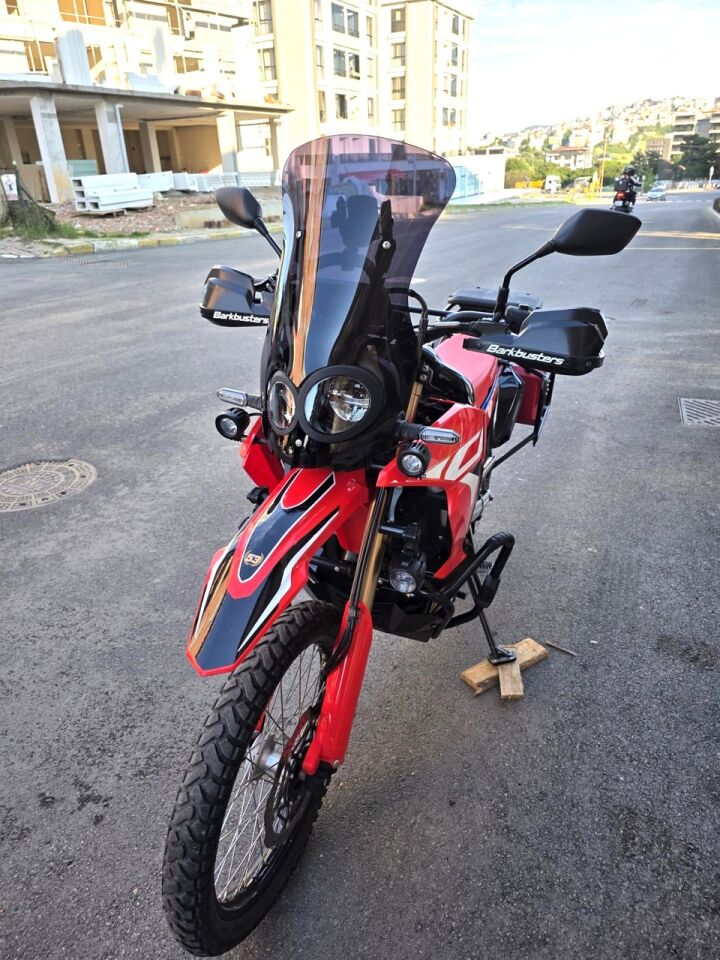 MOTOCAM Honda CRF 250 Rally Ön Cam 2017-2026-2026 Model 56cm Siyah Renkli 4mm