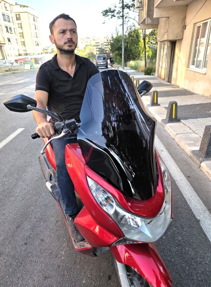 MOTOCAM Honda PCX Ön Cam 2011-2013 Model 59cm Siyah Renkli ORTA BOYLU