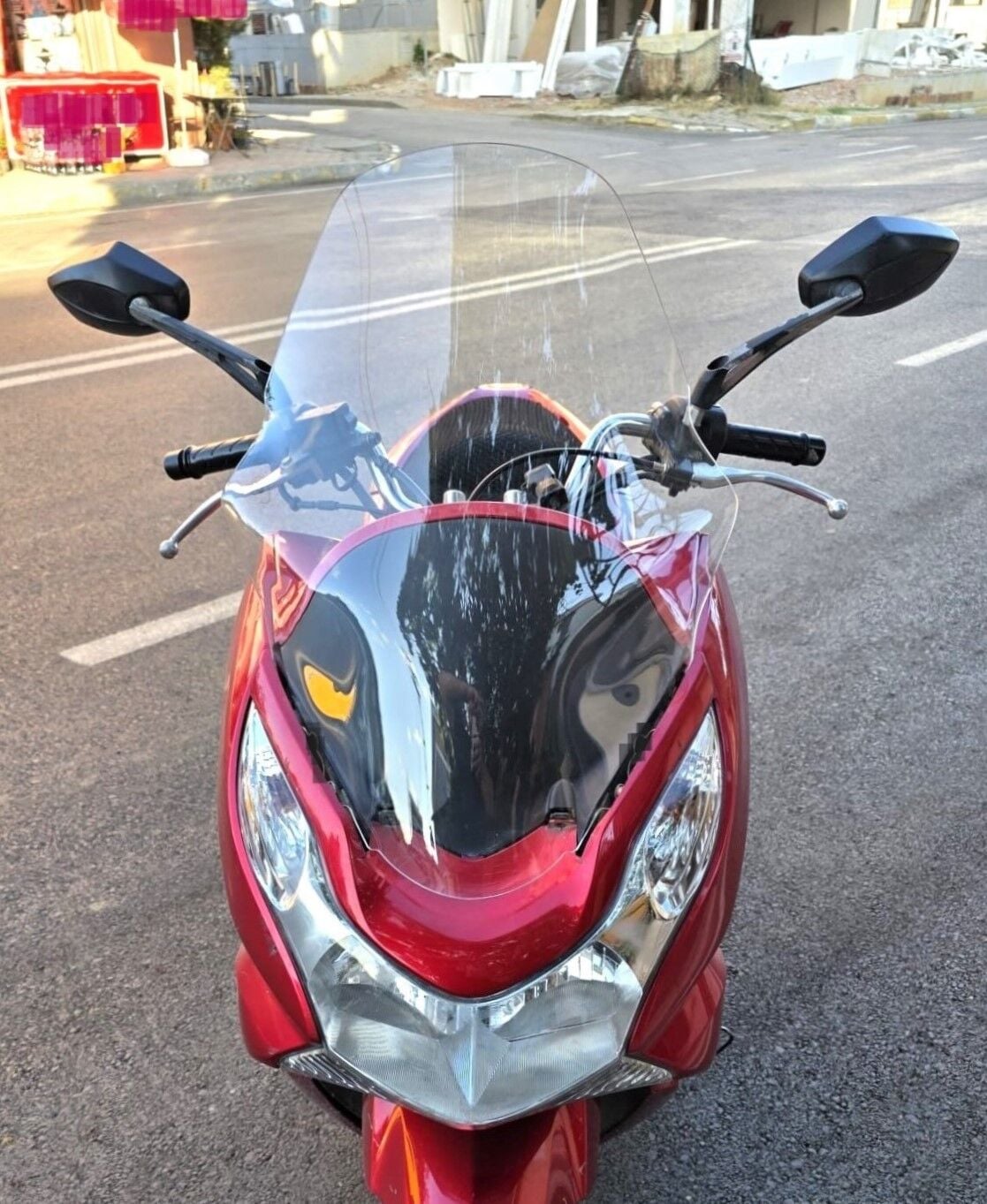MOTOCAM Honda PCX Ön Cam 2011-2013 Model 59cm Şeffaf Renkli ORTA BOYLU