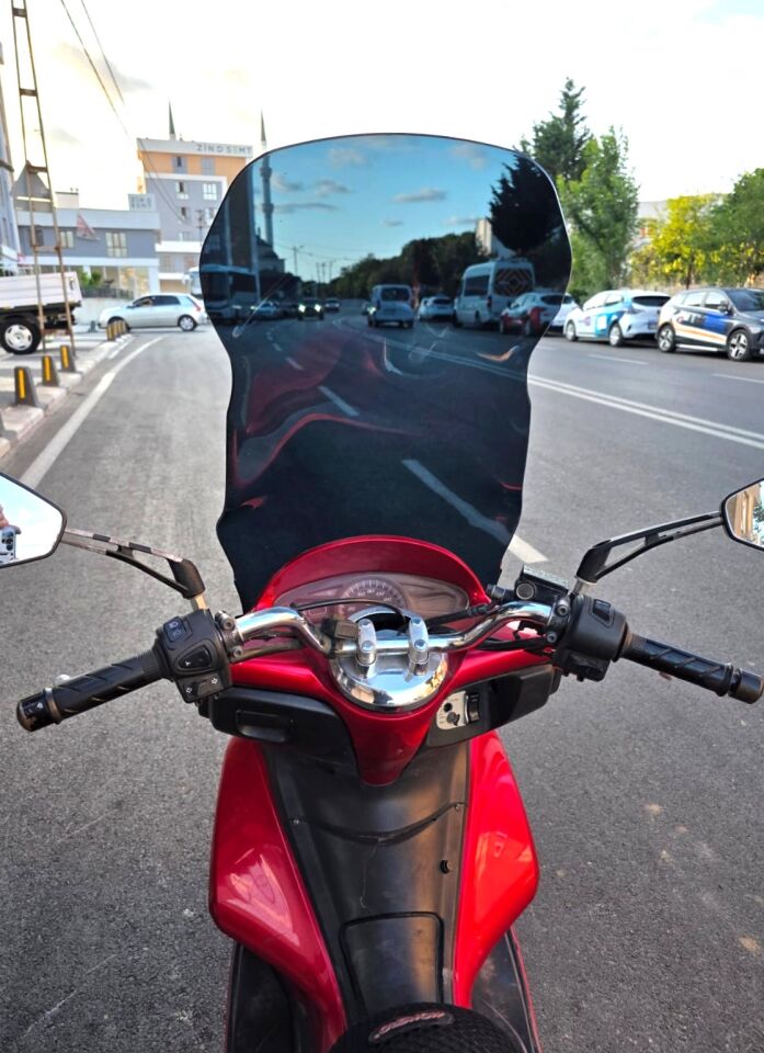 MOTOCAM Honda PCX Ön Cam 2011-2013 Model 83cm Siyah Renkli 4mm UZUN
