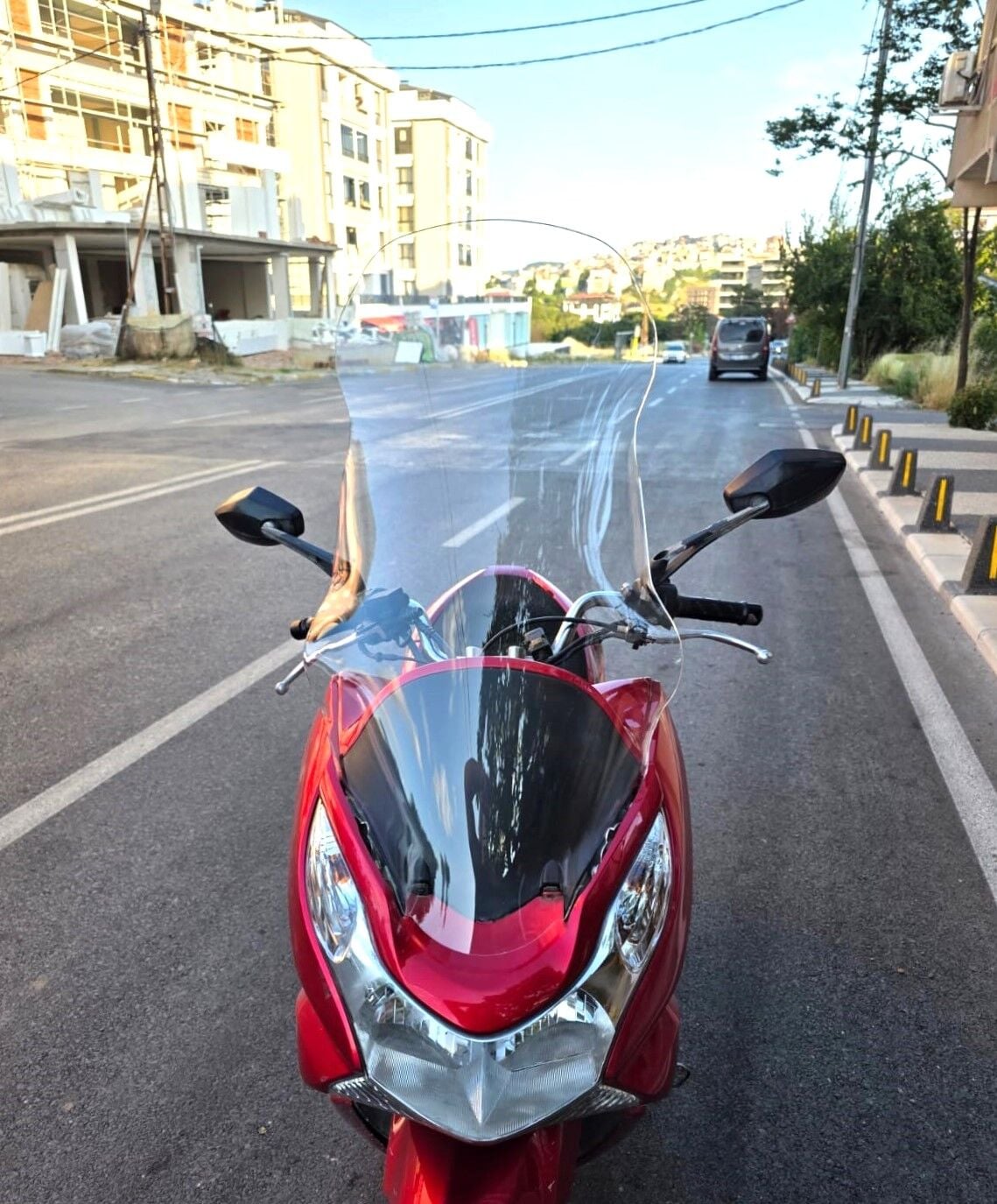 MOTOCAM Honda PCX Ön Cam 2011-2013 Model 83cm Şeffaf Renkli 4mm UZUN