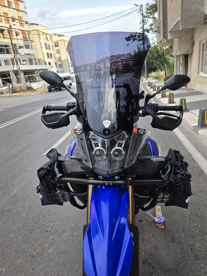 MOTOCAM Yamaha Tenere 700 World Raid Ön Cam 2023-2024 Model 45cm Siyah Renkli 4mm