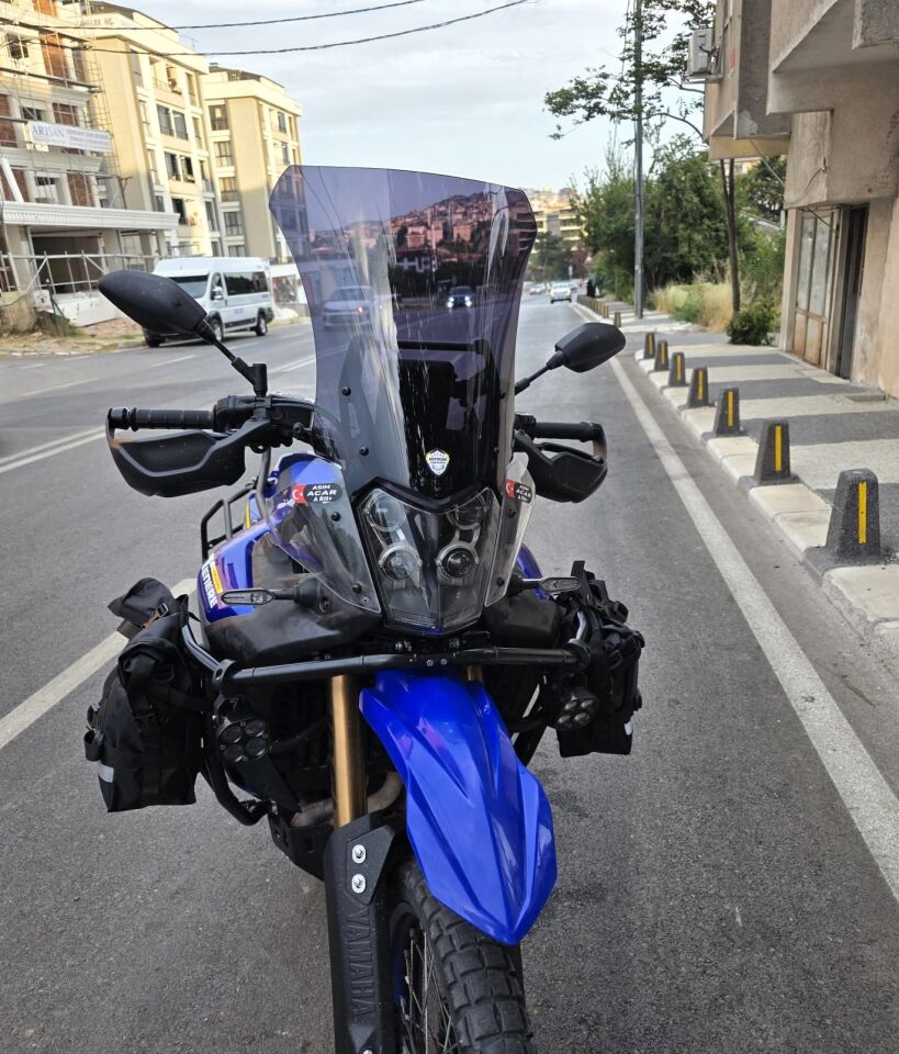 MOTOCAM Yamaha Tenere 700 World Raid Ön Cam 2023-2024 Model 45cm Siyah Renkli 4mm
