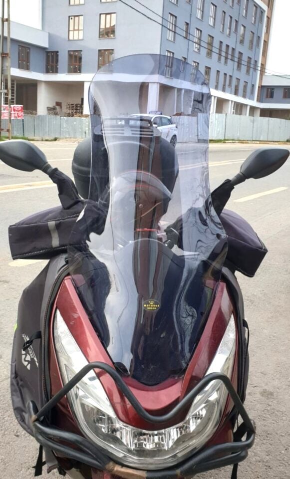 MOTOCAM Honda PCX Ön Cam 2014-2017 Model 83cm Füme Renkli 4mm UZUN