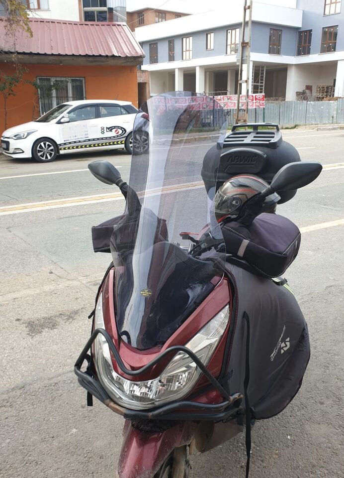 MOTOCAM Honda PCX Ön Cam 2014-2017 Model 83cm Füme Renkli 4mm UZUN