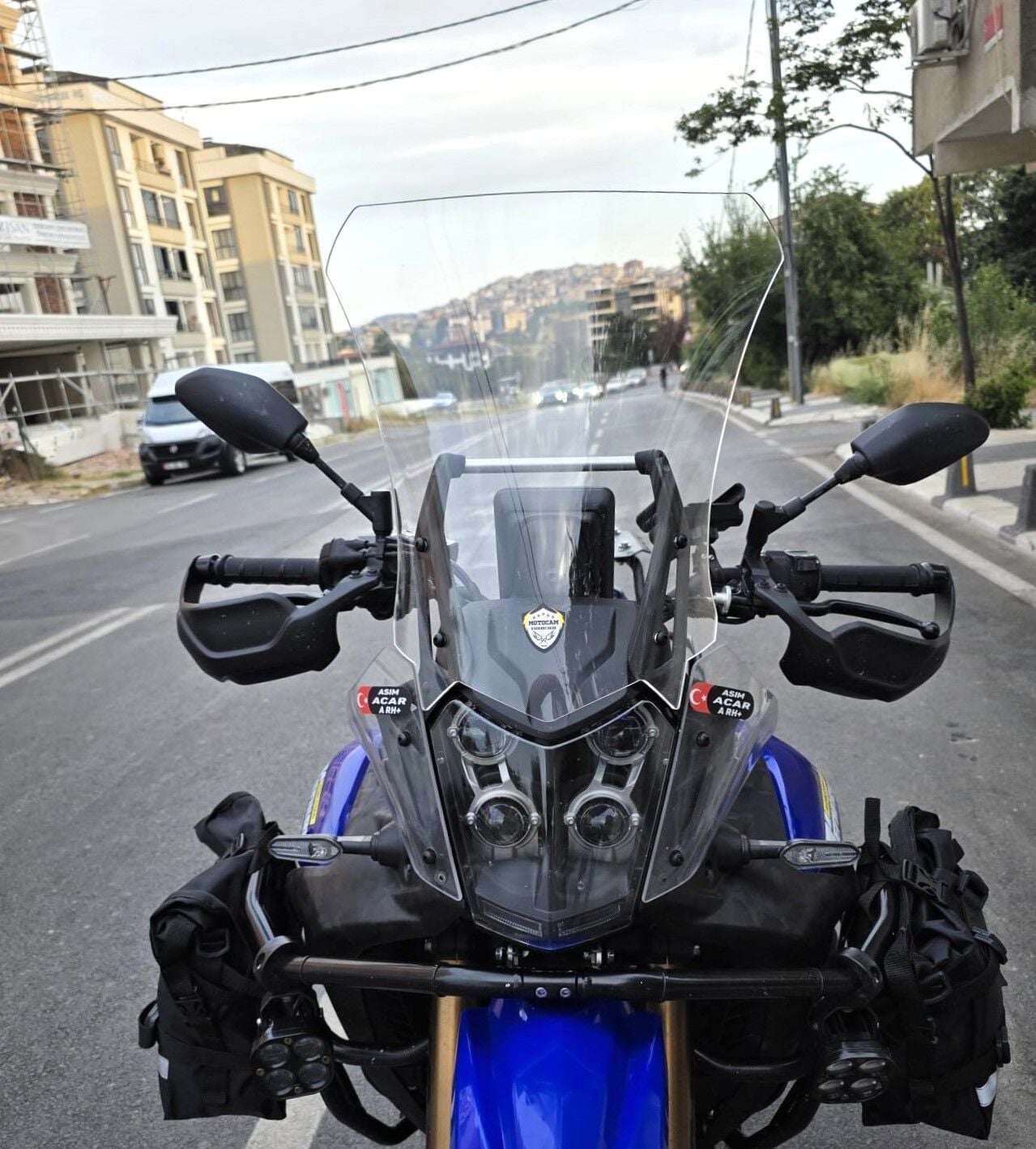 MOTOCAM Yamaha Tenere 700 World Raid Ön Cam 2023-2024 Model 45cm Şeffaf Renkli 4mm