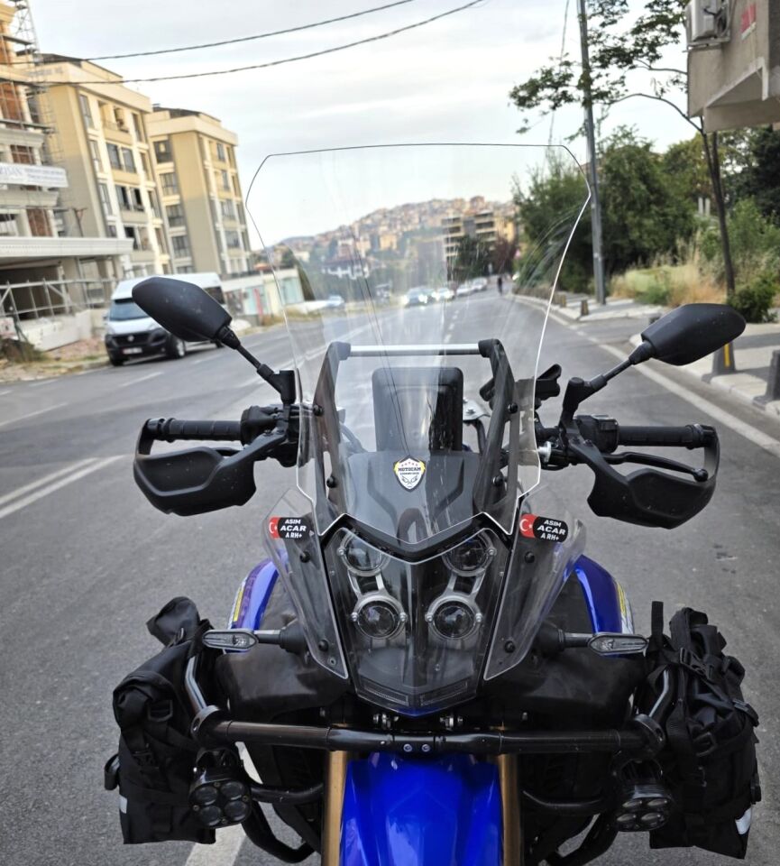 MOTOCAM Yamaha Tenere 700 World Raid Ön Cam 2023-2024 Model 45cm Şeffaf Renkli 4mm