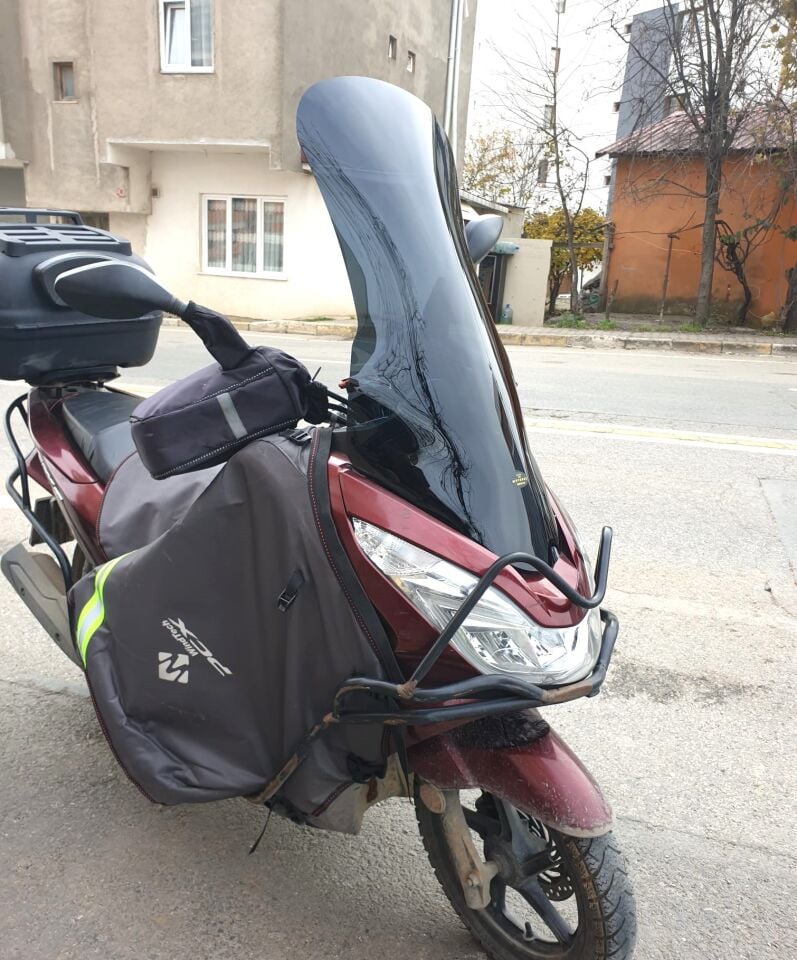 MOTOCAM Honda PCX Ön Cam 2014-2017 Model 83cm Siyah Renkli 4mm UZUN