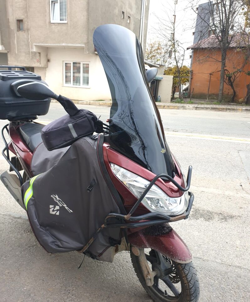 MOTOCAM Honda PCX Ön Cam 2014-2017 Model 83cm Siyah Renkli 4mm UZUN