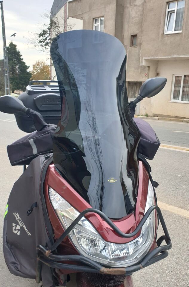 MOTOCAM Honda PCX Ön Cam 2014-2017 Model 83cm Siyah Renkli 4mm UZUN