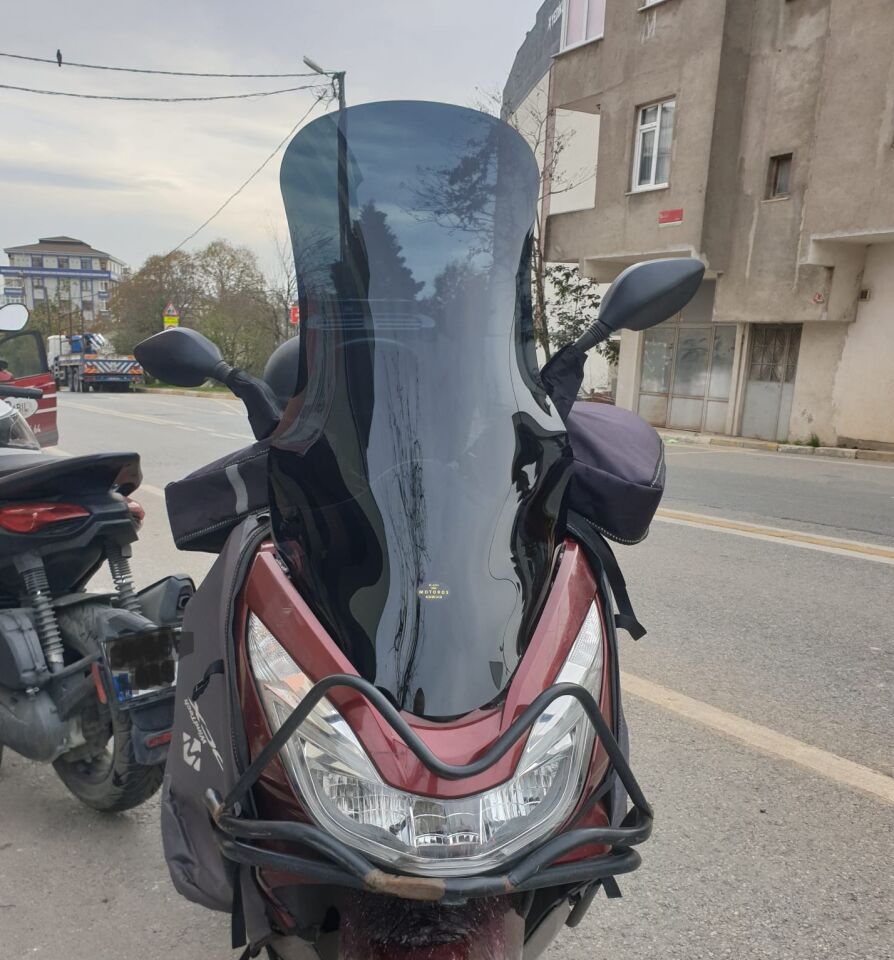 MOTOCAM Honda PCX Ön Cam 2014-2017 Model 83cm Siyah Renkli 4mm UZUN