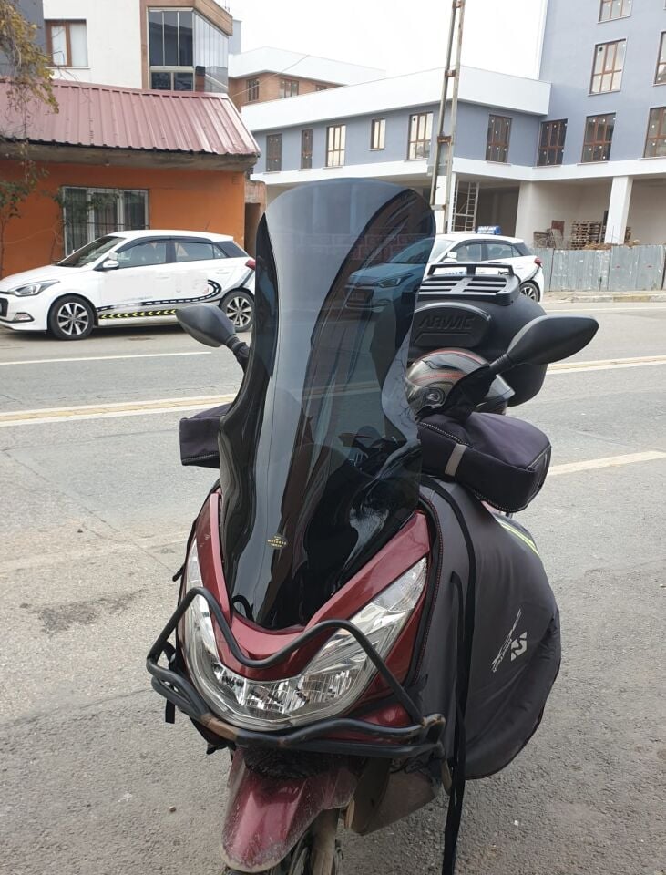 MOTOCAM Honda PCX Ön Cam 2014-2017 Model 83cm Siyah Renkli 4mm UZUN