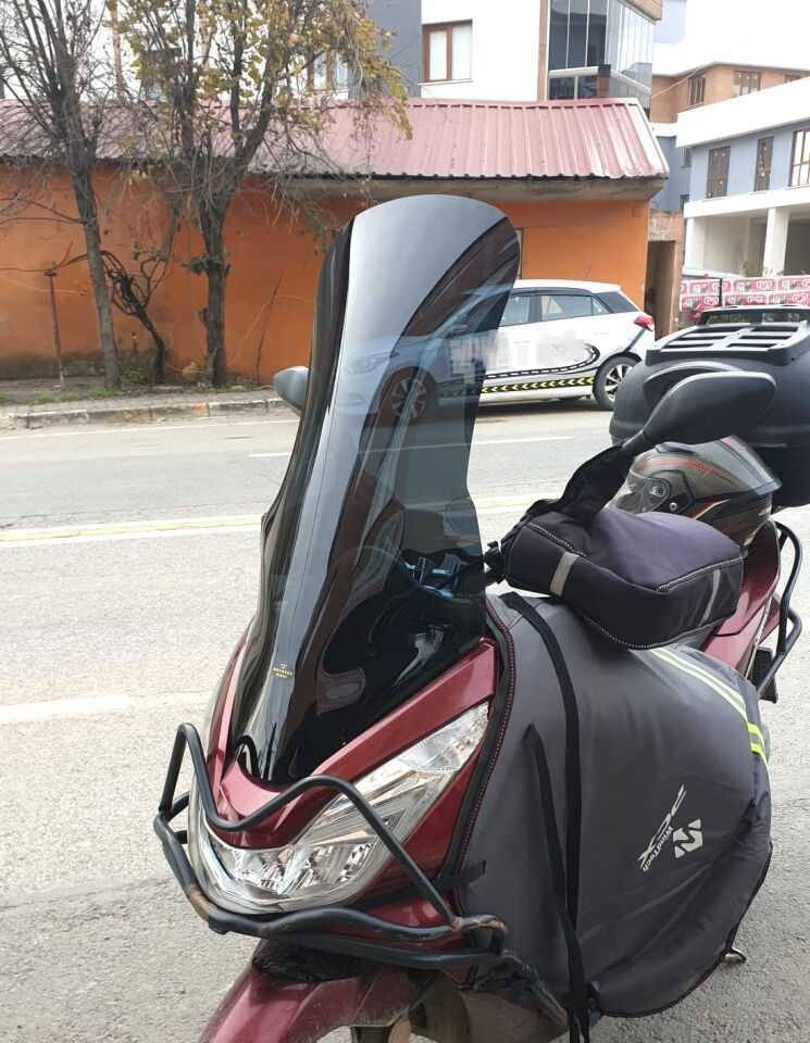 MOTOCAM Honda PCX Ön Cam 2014-2017 Model 83cm Siyah Renkli 4mm UZUN