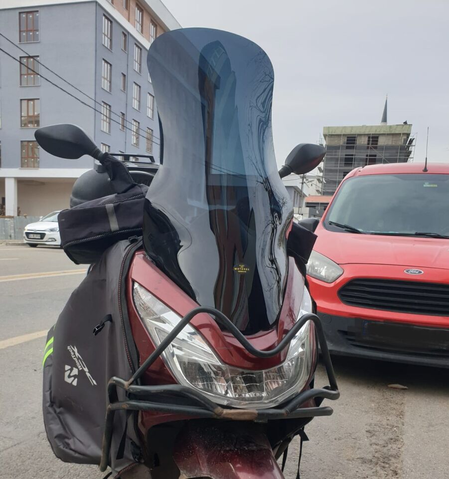 MOTOCAM Honda PCX Ön Cam 2014-2017 Model 83cm Siyah Renkli 4mm UZUN