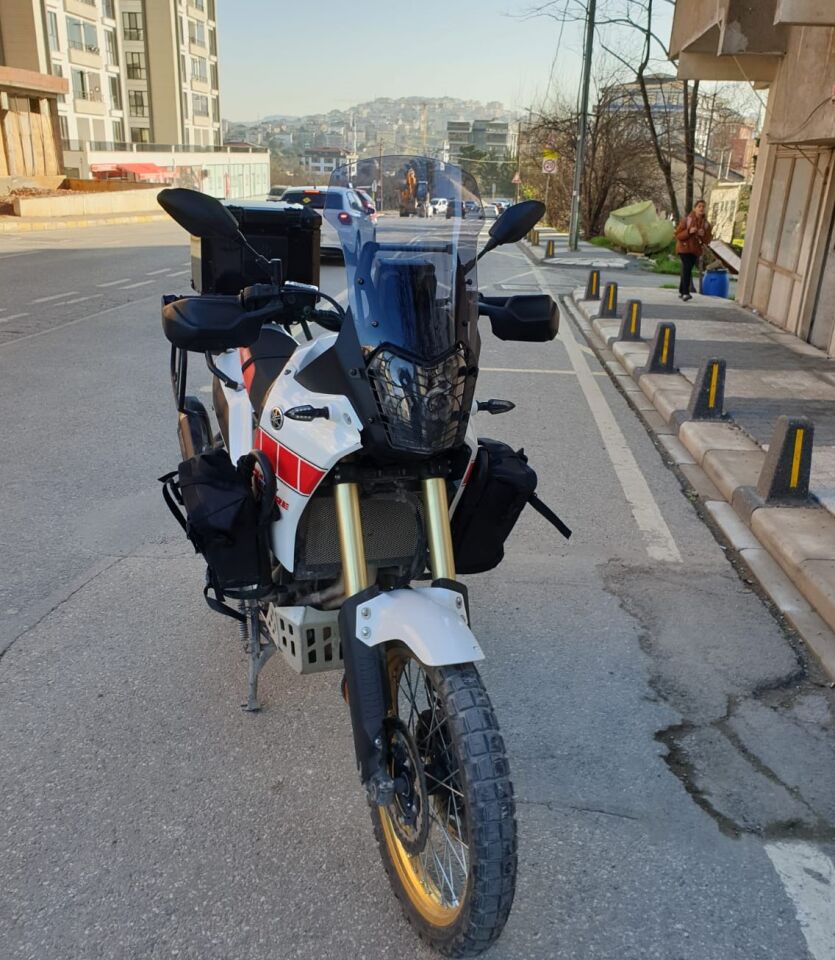 MOTOCAM Yamaha Tenere Rall 700 Ön Cam 2019-2026-2026 Model 39cm Füme Renkli 4mm