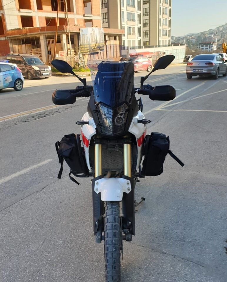 MOTOCAM Yamaha Tenere Rall 700 Ön Cam 2019-2026-2026 Model 39cm Füme Renkli 4mm