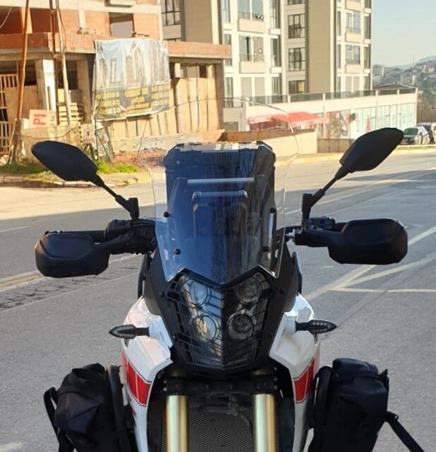 MOTOCAM Yamaha Tenere Rall 700 Ön Cam 2019-2026-2026 Model 39cm Şeffaf Renkli 4mm