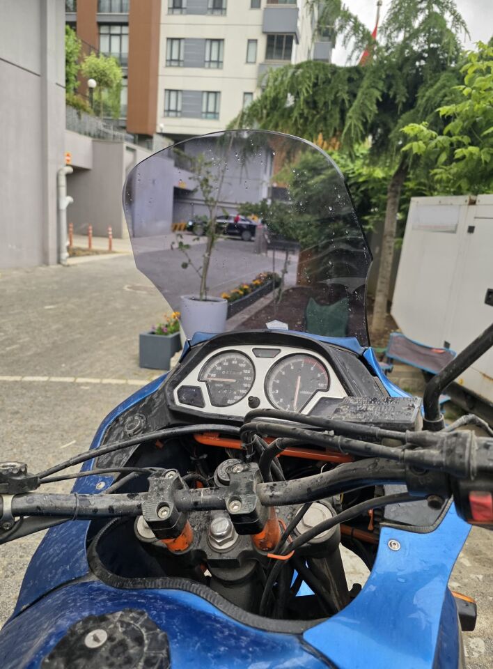 MOTOCAM Yamaha Tenere XT 660 Z Ön Cam 1991-1999 Model 36cm Füme Renkli 4mm