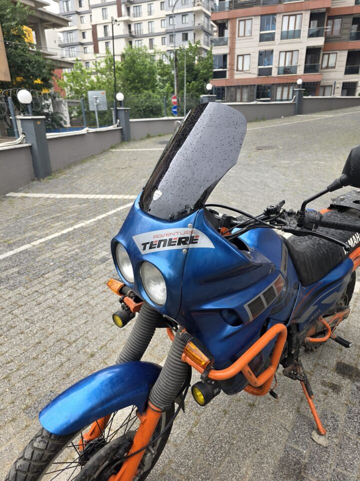 MOTOCAM Yamaha Tenere XT 660 Z Ön Cam 1991-1999 Model 36cm Siyah Renkli 4mm