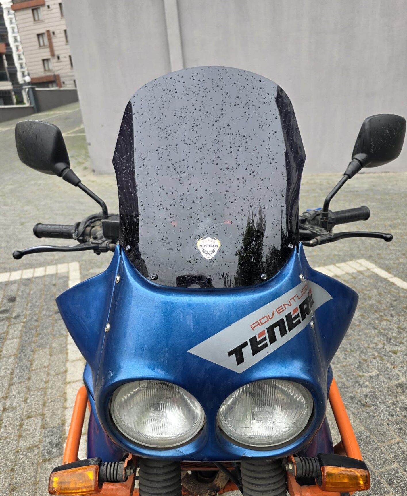 MOTOCAM Yamaha Tenere XT 660 Z Ön Cam 1991-1999 Model 36cm Siyah Renkli 4mm