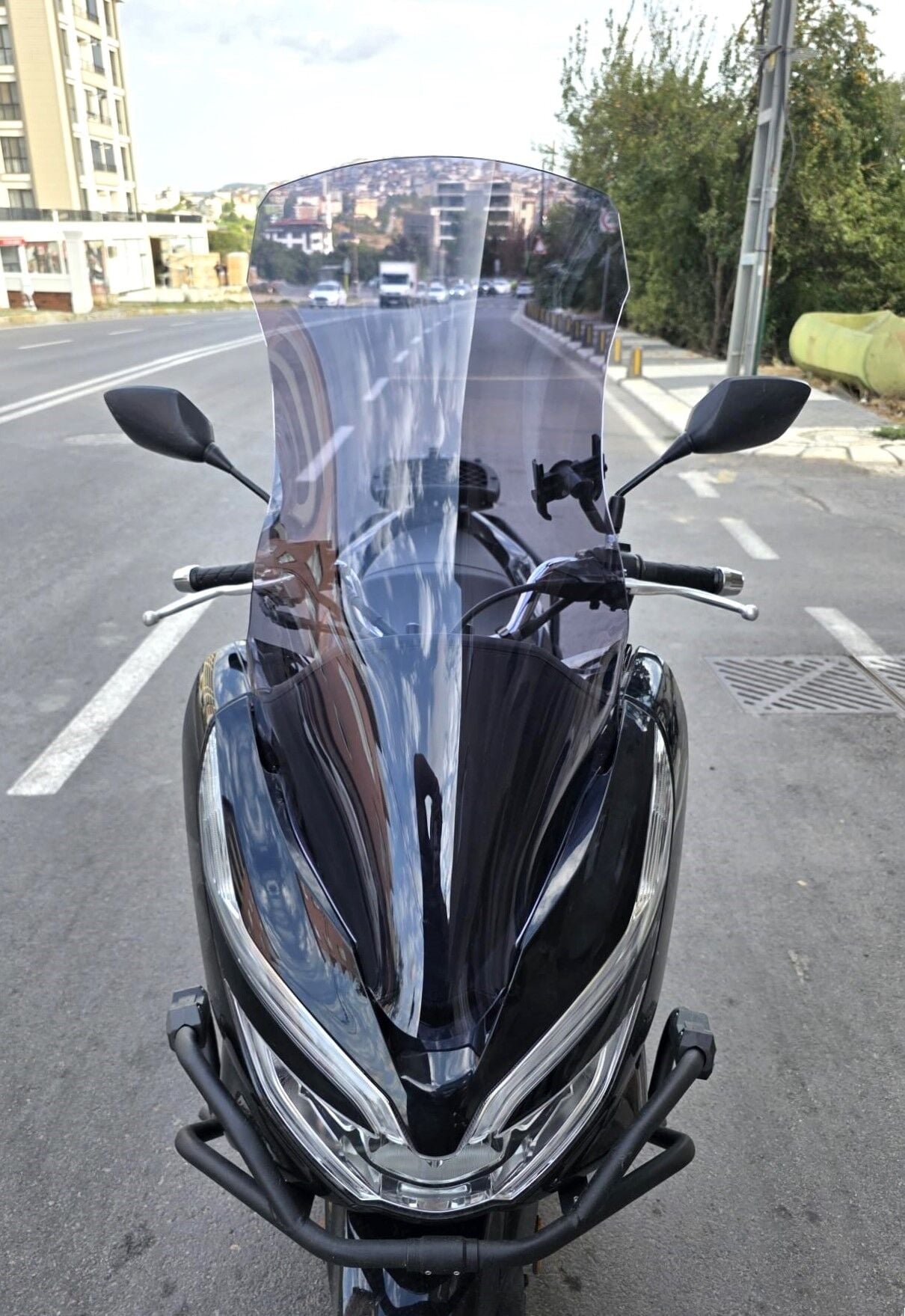 MOTOCAM Honda PCX Ön Cam 2018-2020 Model 83cm Füme Renkli 4mm UZUN