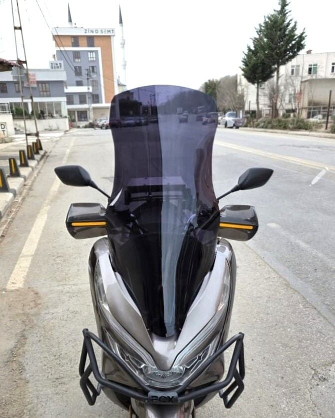 MOTOCAM Honda PCX Ön Cam 2018-2020 Model 83cm Siyah Renkli 4mm UZUN