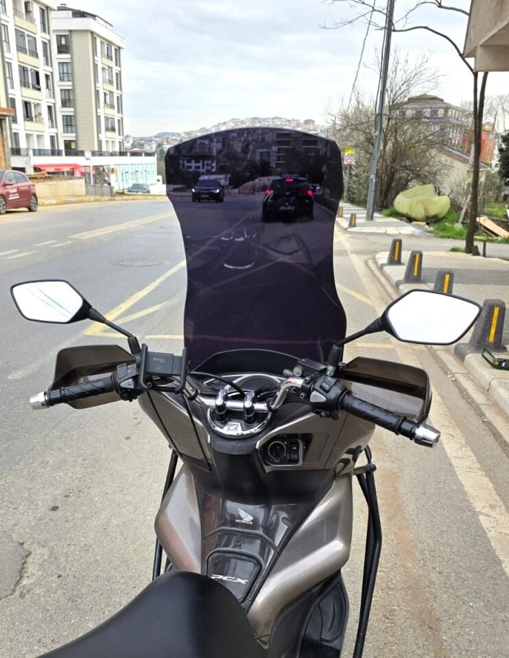 MOTOCAM Honda PCX Ön Cam 2018-2020 Model 83cm Siyah Renkli 4mm UZUN
