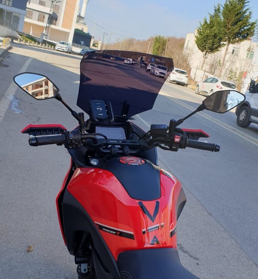 MOTOCAM Yamaha Tracer 700 Ön Cam 2021-2026 Model 59cm Siyah Renkli 4mm