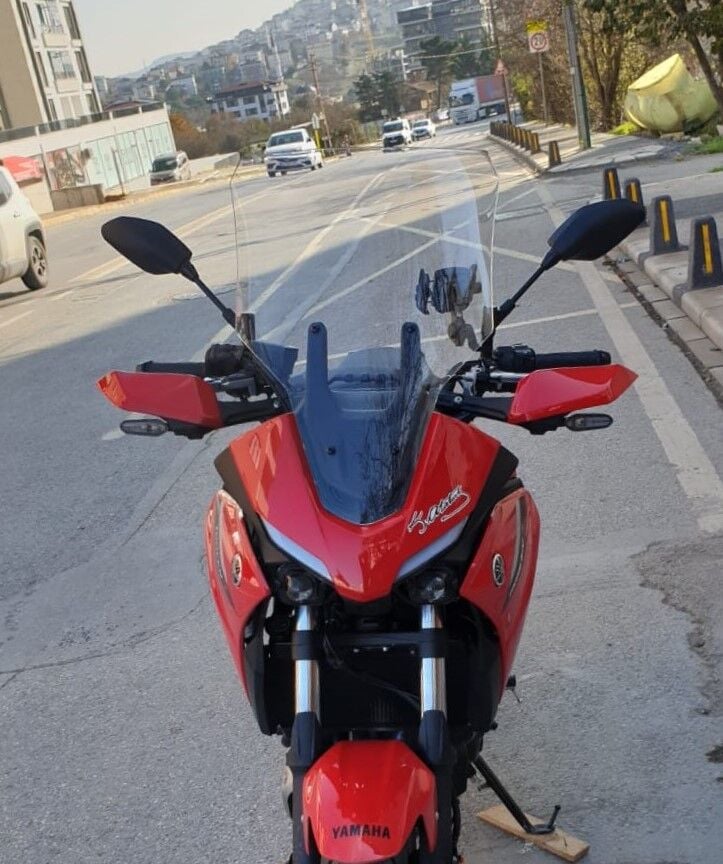 MOTOCAM Yamaha Tracer 700 Ön Cam 2021-2026 Model 59cm Şeffaf Renkli 4mm Uzun