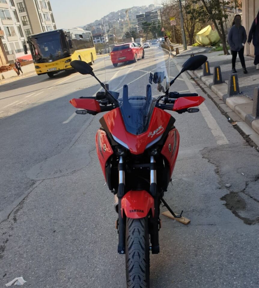 MOTOCAM Yamaha Tracer 700 Ön Cam 2021-2026 Model 59cm Şeffaf Renkli 4mm Uzun