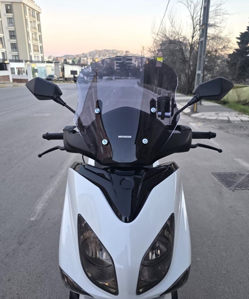 MOTOCAM Yamaha Xcity 250 Ön Cam 2007-2017 Model 40cm Füme Renkli 4mm