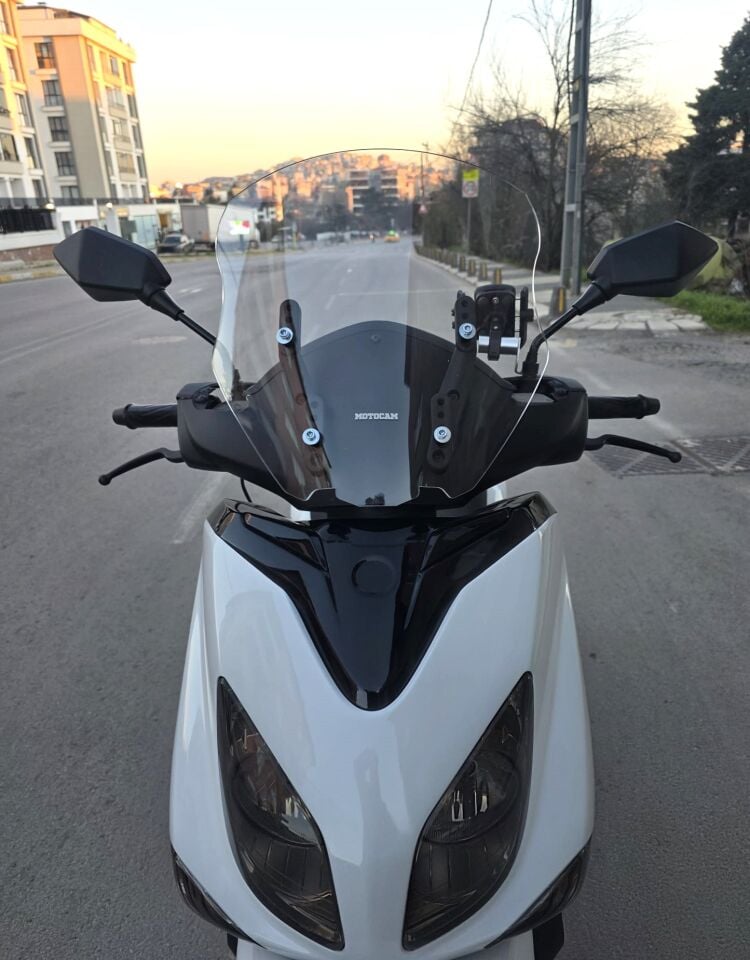 MOTOCAM Yamaha Xcity 250 Ön Cam 2007-2017 Model 40cm Şeffaf Renkli 4mm