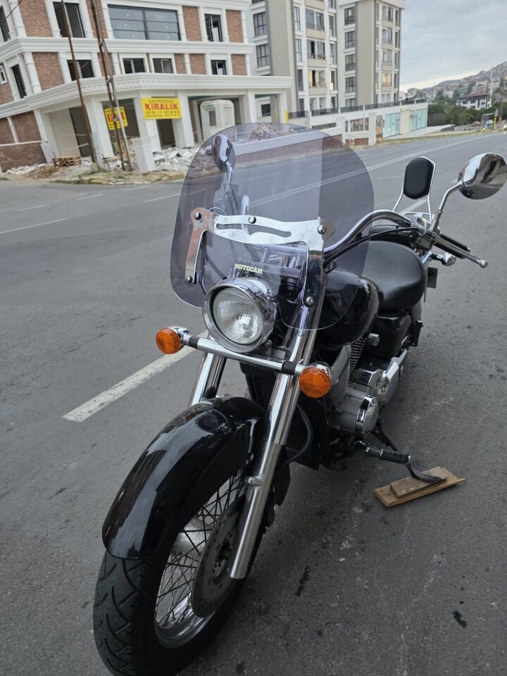 MOTOCAM Honda Shadow 750 Ön Cam 1999-2010 Model 45cm Füme Renkli 4mm APARATSIZ