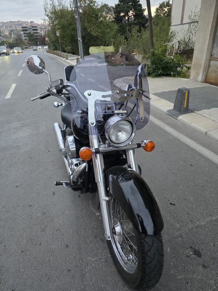 MOTOCAM Honda Shadow 750 Ön Cam 1999-2010 Model 45cm Füme Renkli 4mm APARATSIZ