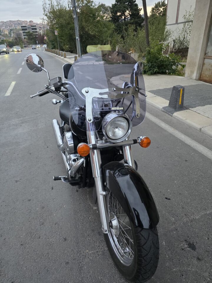 MOTOCAM Honda Shadow 750 Ön Cam 1999-2010 Model 45cm Füme Renkli 4mm APARATSIZ