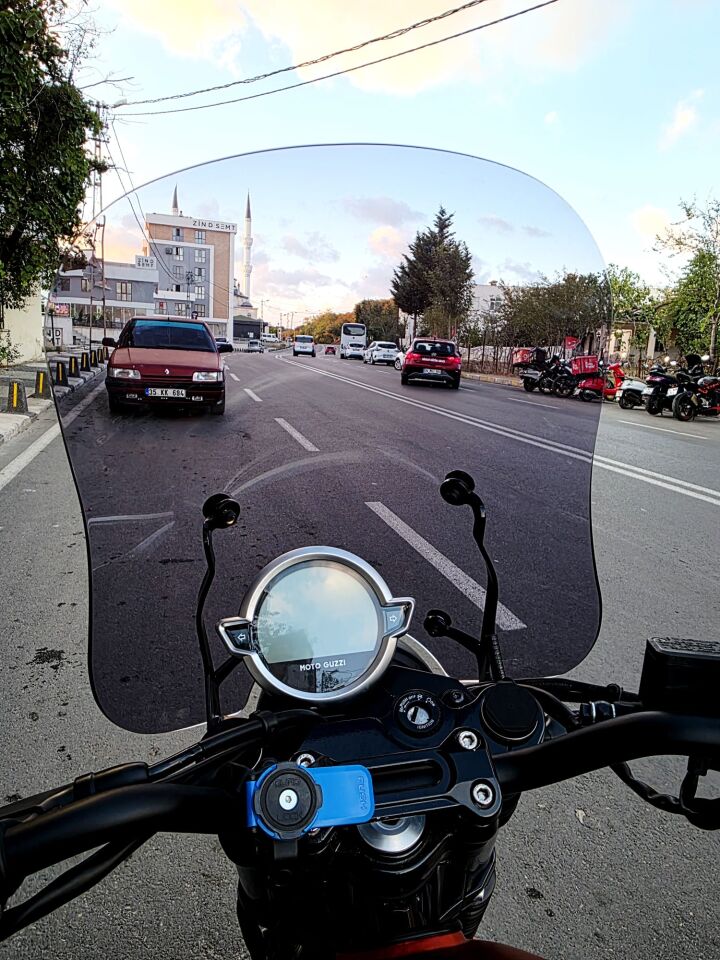 MOTOCAM Honda Shadow 750 Ön Cam 1999-2010 Model 45cm Füme Renkli 4mm APARATSIZ